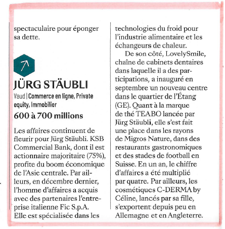 Les 300 plus riches de Suisse - Magazine bilan